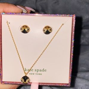 Kate spade owl pendant and studs boxed set